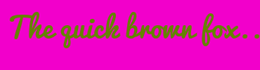 Image with Font Color 648300 and Background Color F200CB